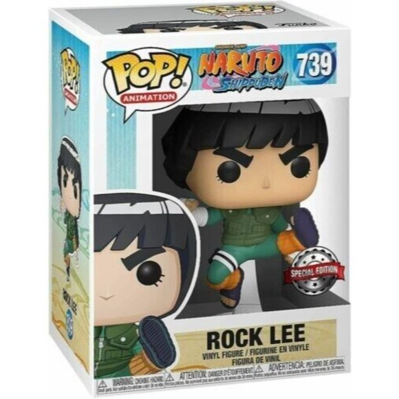 Funko Pop! Animation Naruto Shippuden - Rock Lee #739 Special Edition Exclusive - Picture 2 of 2